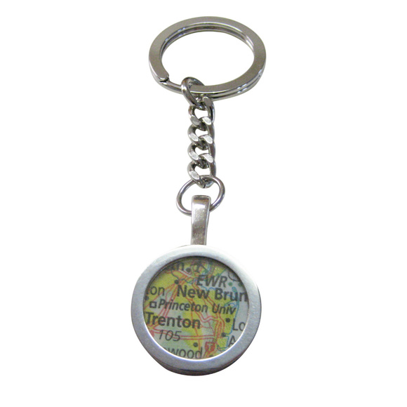 Princeton University Map Key Chain - Picture 1 of 2